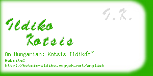 ildiko kotsis business card